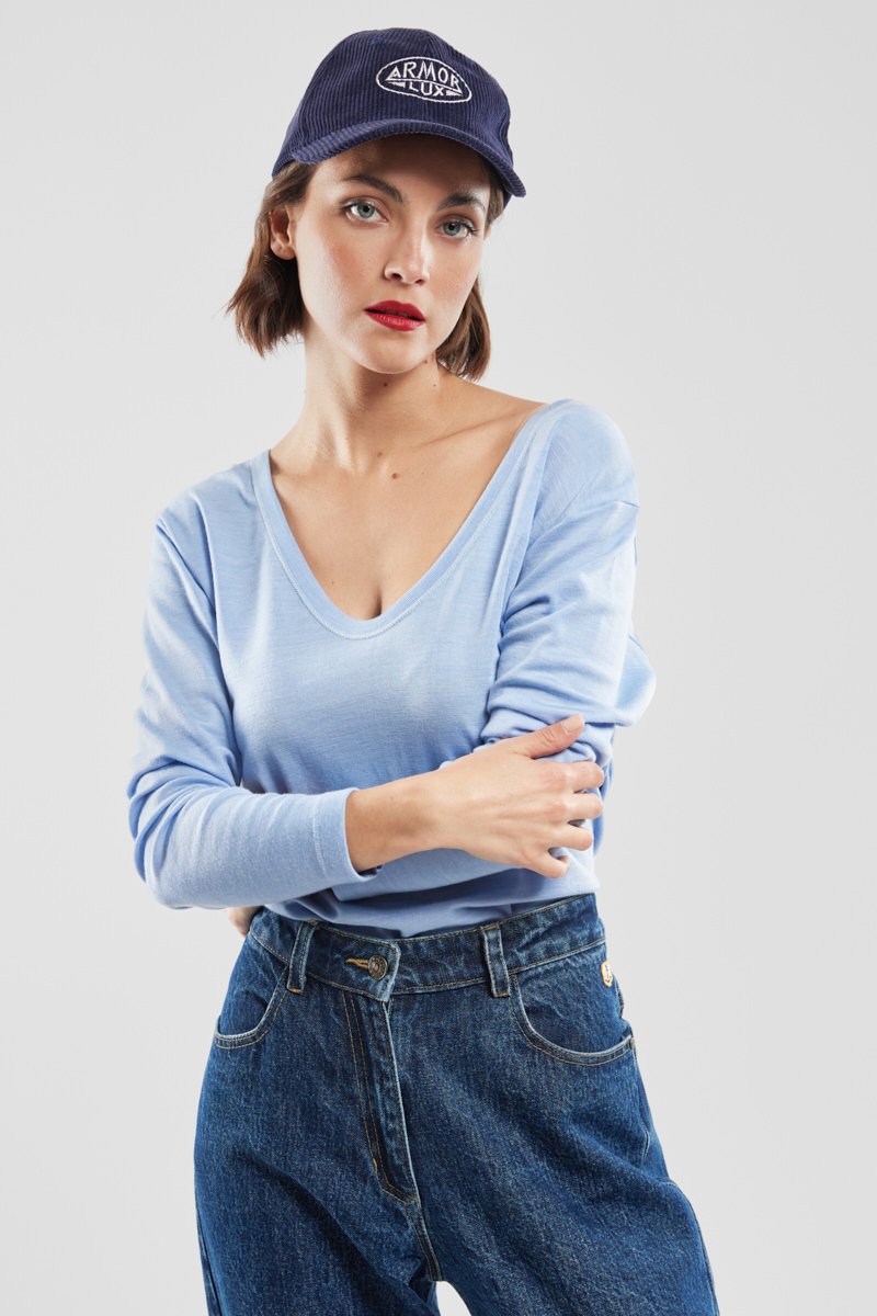T-shirt manches longues - laine et lyocel