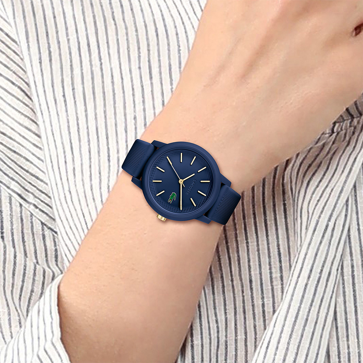 Montre Lacoste 12.12. femme résine bracelet silicone bleu