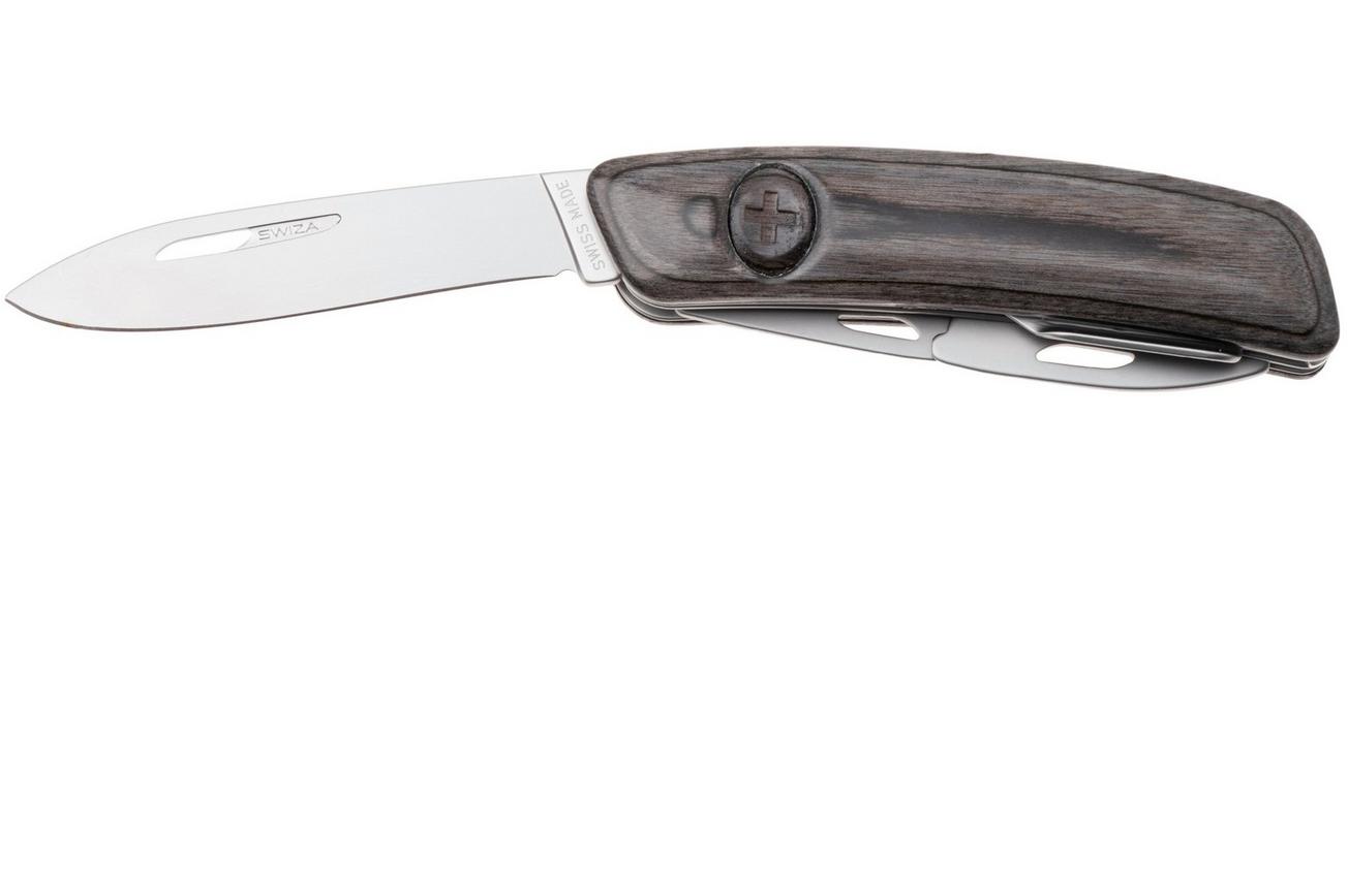 Swiza D03 AM, KNI.0036.6510, Laminate Black, Zwitsers zakmes, 6 tools