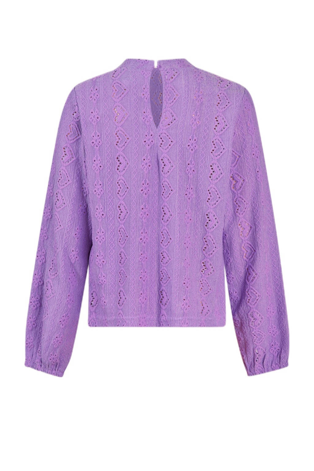Shoeby top met hartjes en open detail paars