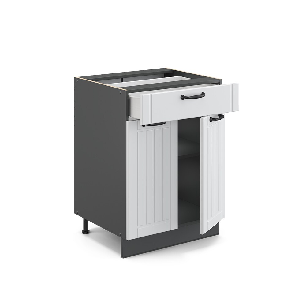 Vicco Schubunterschrank 60 cm FAME Line Küchenschrank Küchenzeile Landhaus Weiß Anthrazit