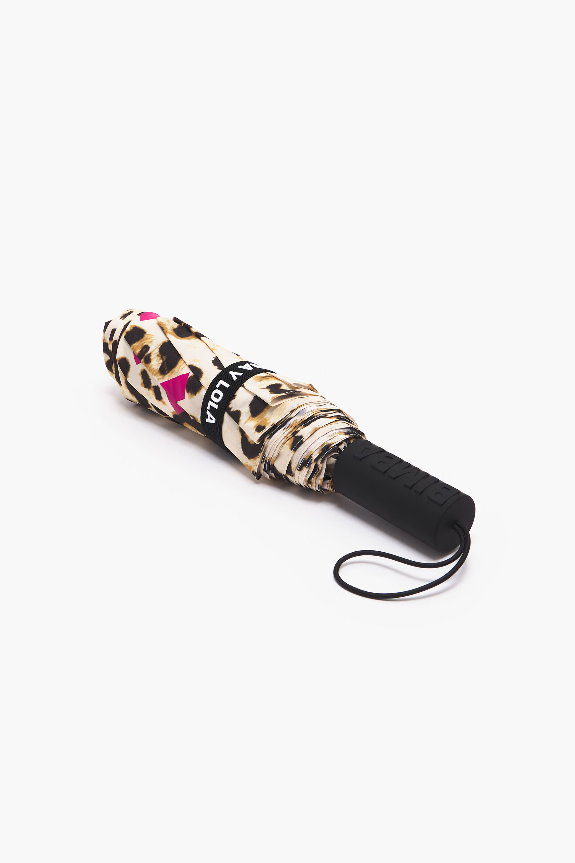 Guarda-chuva dobrável com estampa de leopardo