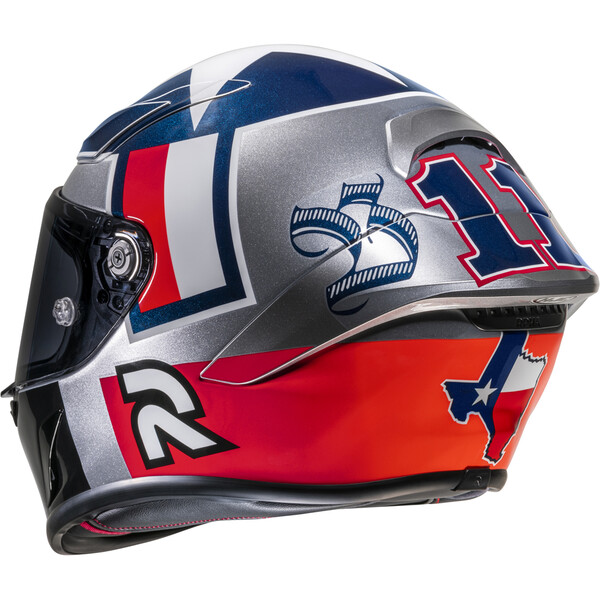 HJC - Casque RPHA 1 Ben Spies Silver Star MC21 / Argent / Bleu / Rouge