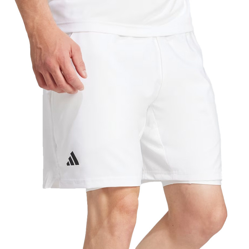 Short de tennis avec shorty Adidas Club 2 en 1 blanc
