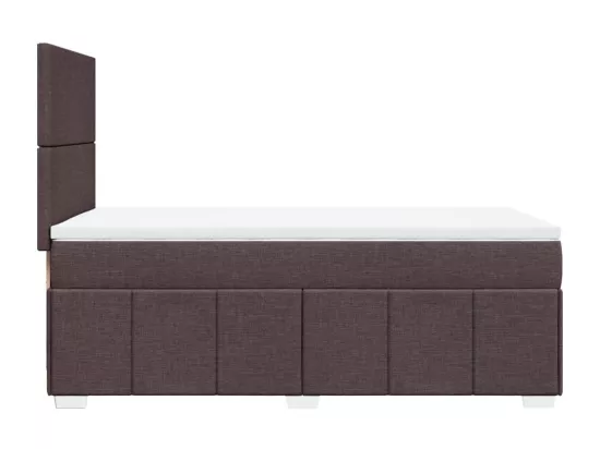 Sommier tapissier avec matelas Marron foncé 90x200 cm