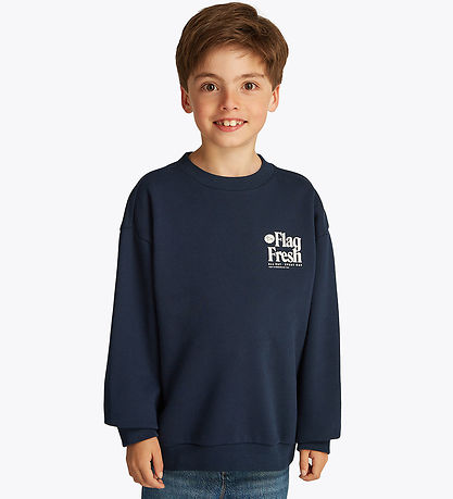 Tommy Hilfiger Sweatshirt - Fun Flagge - Dark Nacht Navy