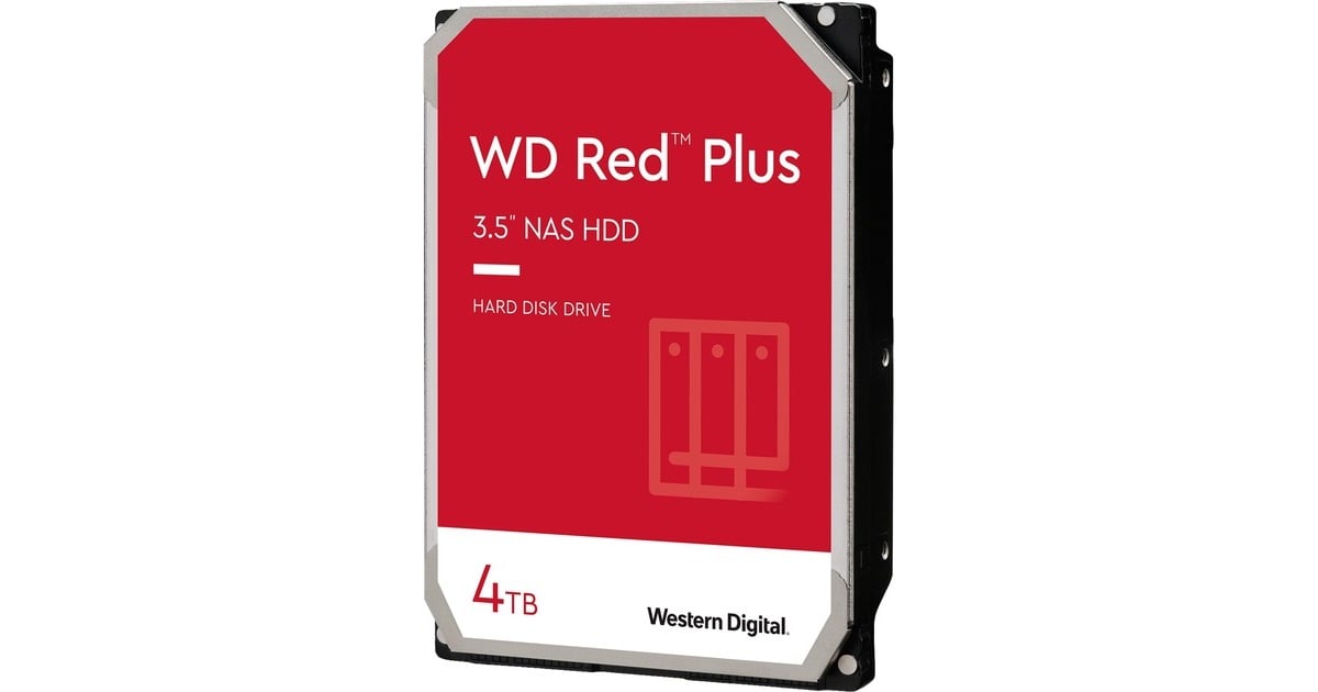 WDRed Plus 4 TB harde schijf  (WD40EFPX, SATA 600, 24/7, AF)