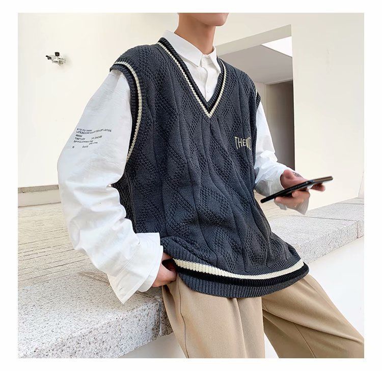 DuckleBeam - Argyle gebreid vest