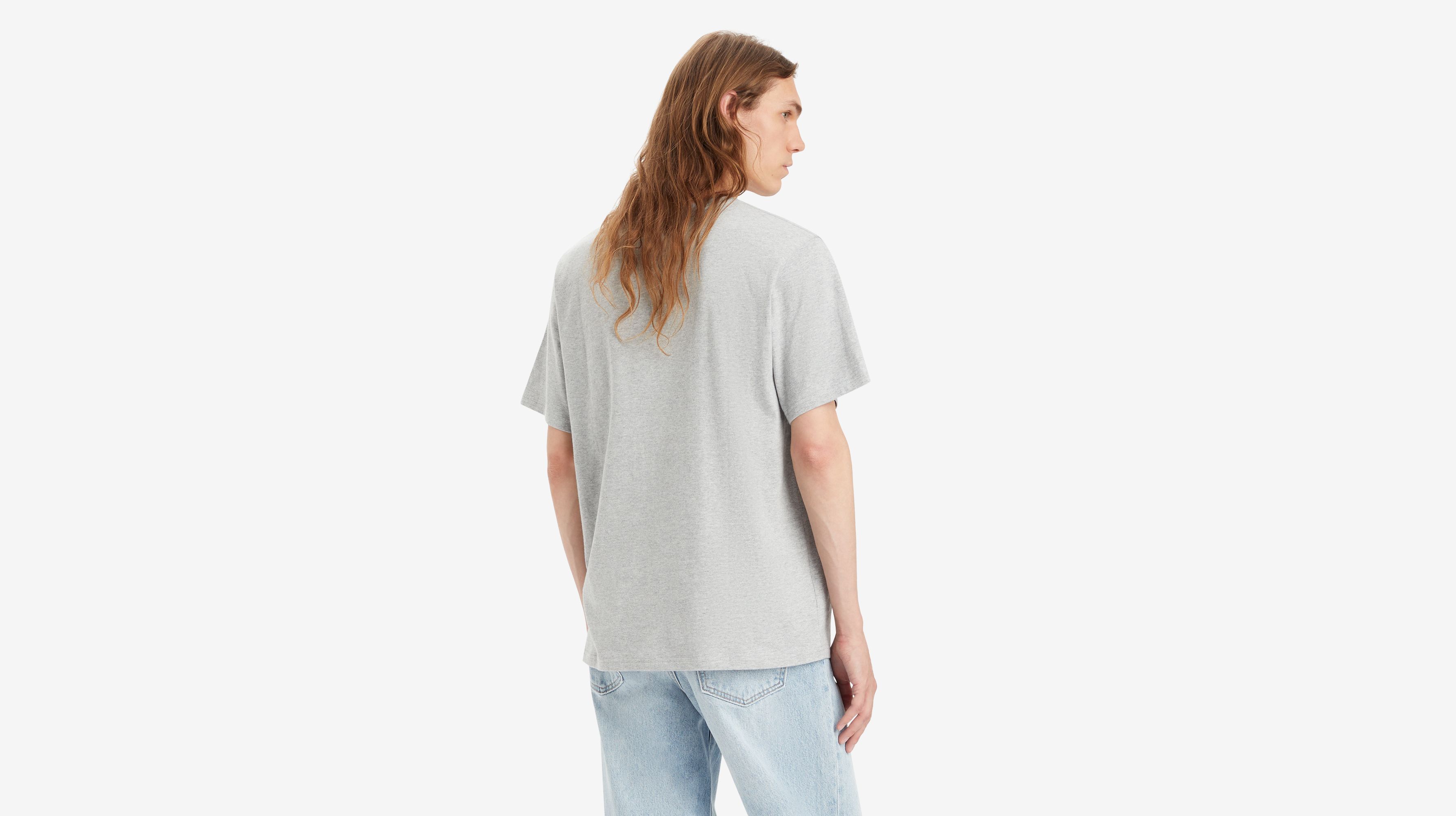 T-shirt graphique Relaxed - Headline Drop Shadow Midtone Heather Gray - Gris