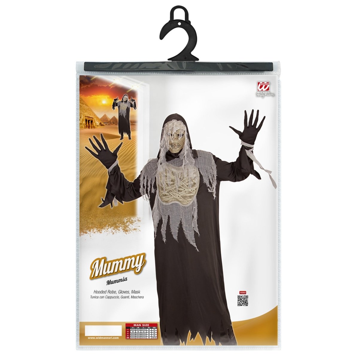 Halloween Kostuum Heren Mummie 4 delig