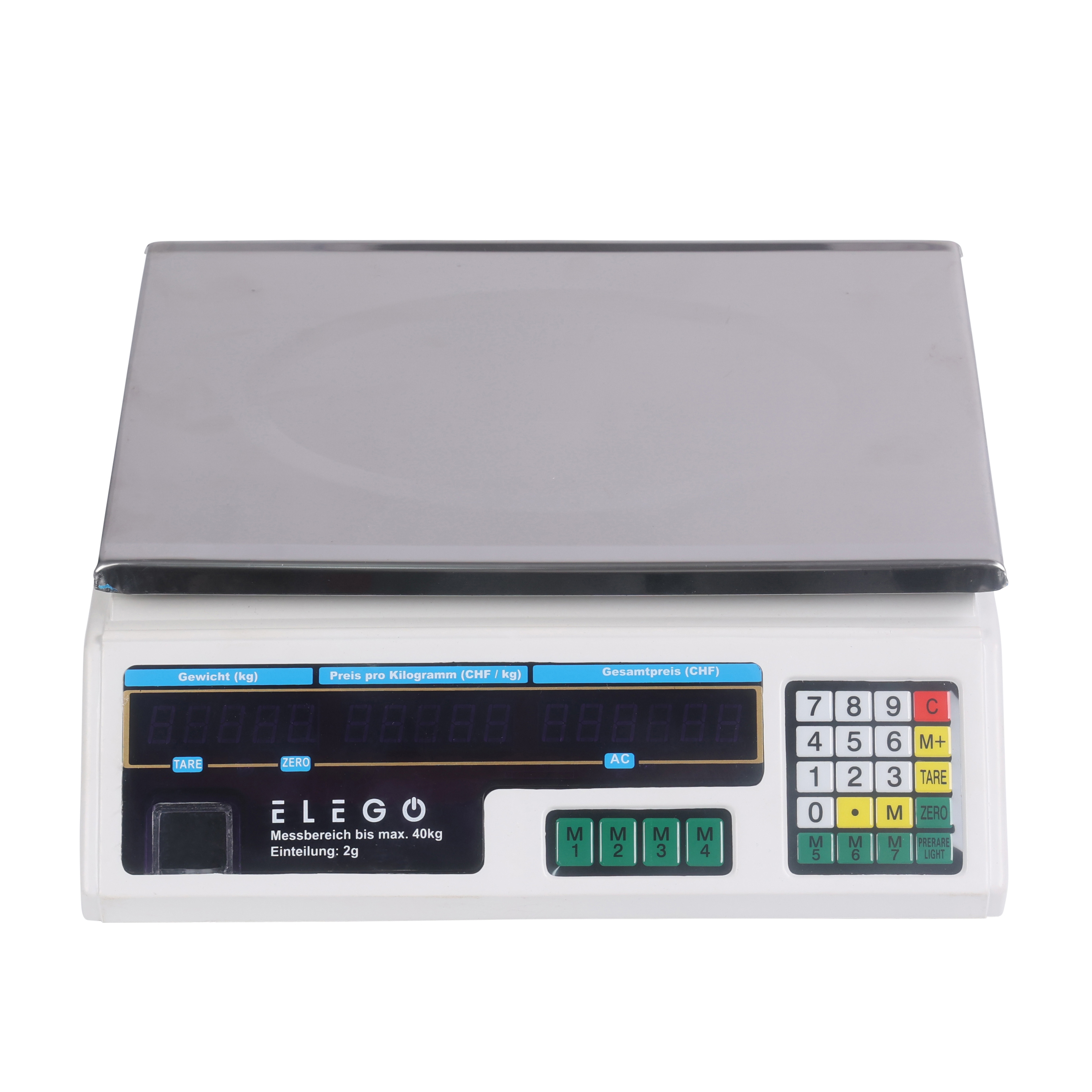Waage digital mit Preisanzeige 40 kg / 2 g