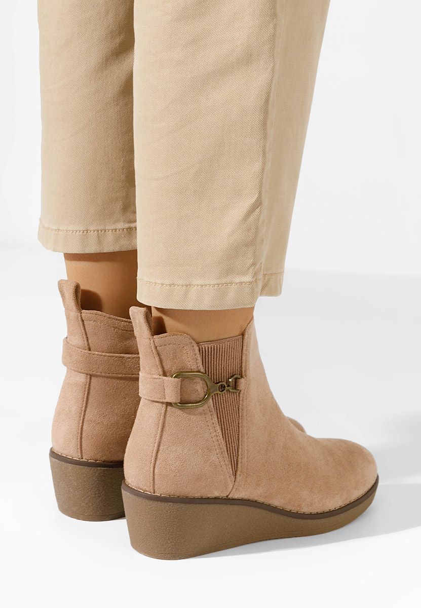 Bottines compensées kaki Sherilyne