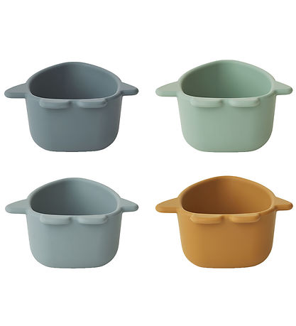 Liewood Schüsseln - Silikon - 4er-Pack - Malene - Space Blue Mul