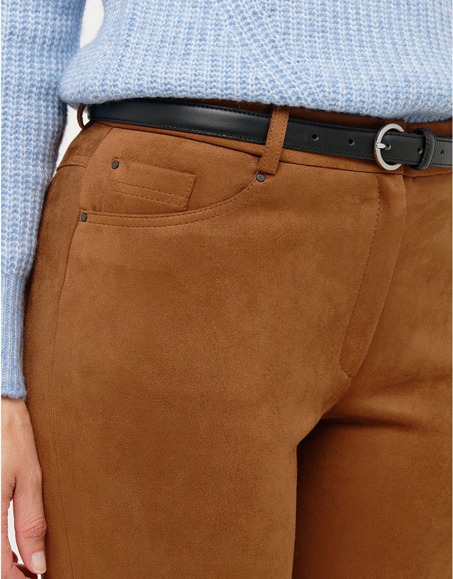Pantalon suédine marron