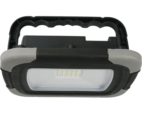 LED oplaadbare werklamp IP54 10W 700 lm 6500 K daglicht wit zwart/grijs 223x189 mm BxH 170x125 mm met handvat voor staan of ophangen