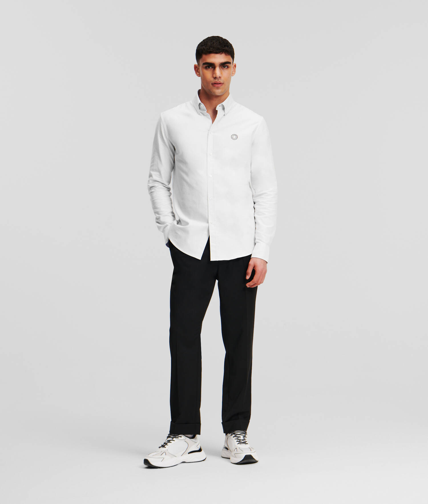 CHEMISE OXFORD AVEC LOGO ROND