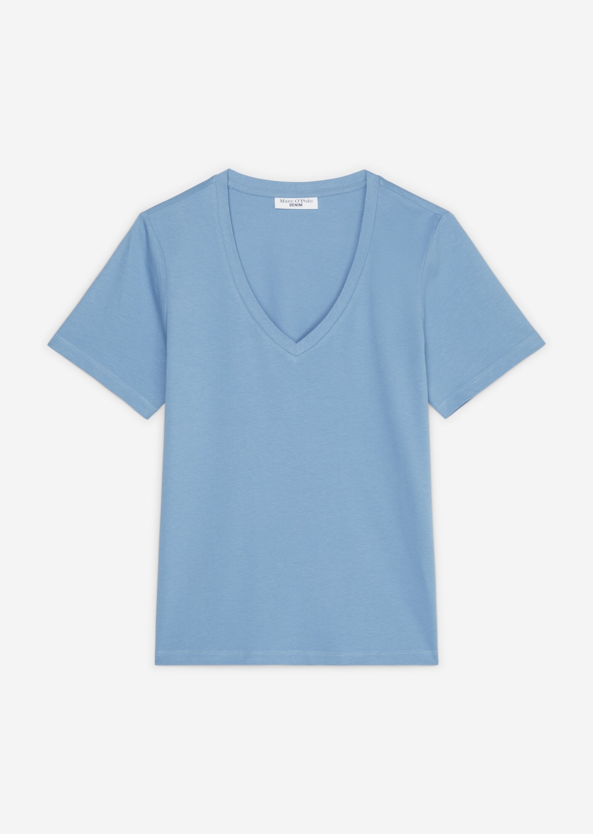 V-Neck-T-Shirt regularaus softem Baumwoll-Jersey