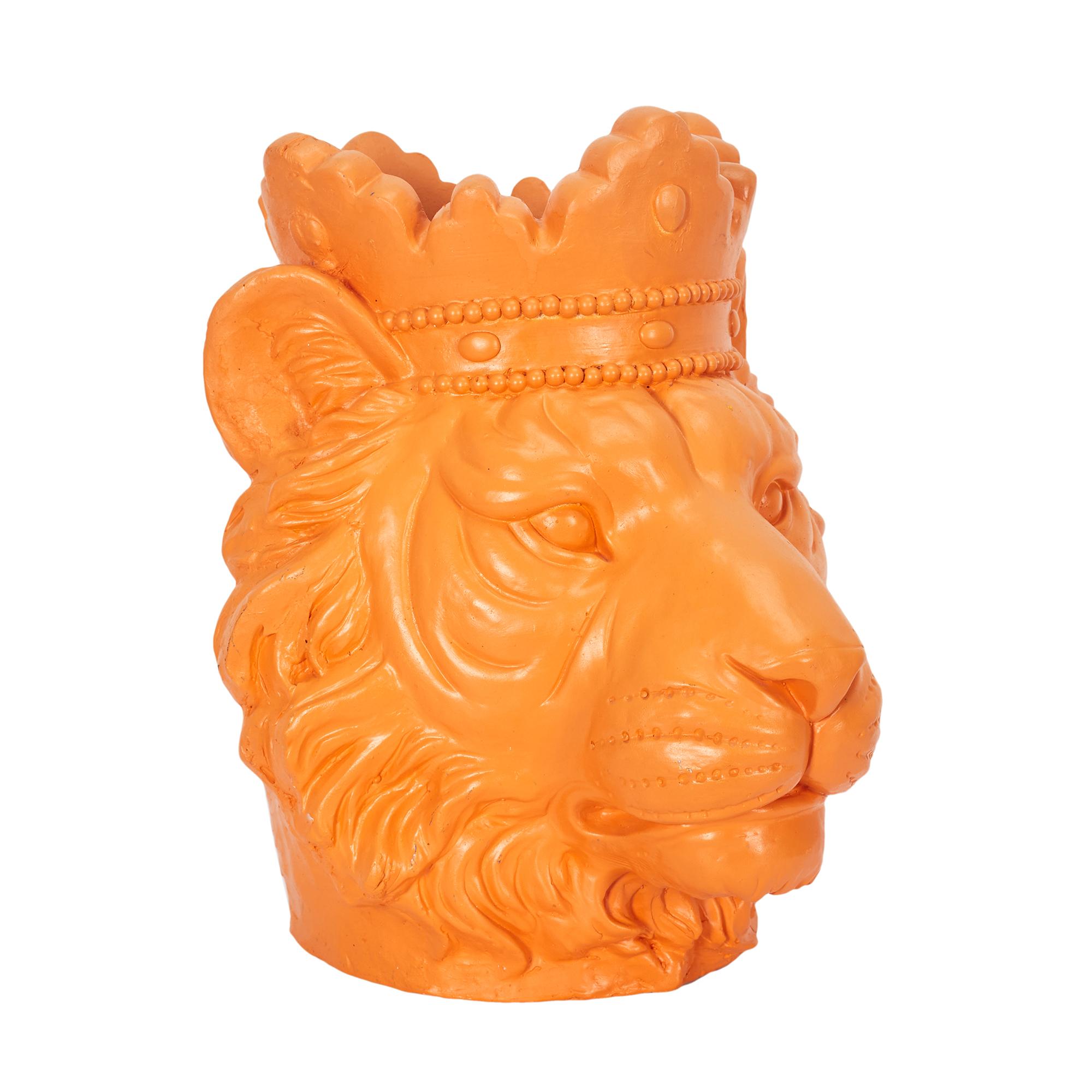 LION MAGNESIA ORANGE PORTE PLANTE H35CM