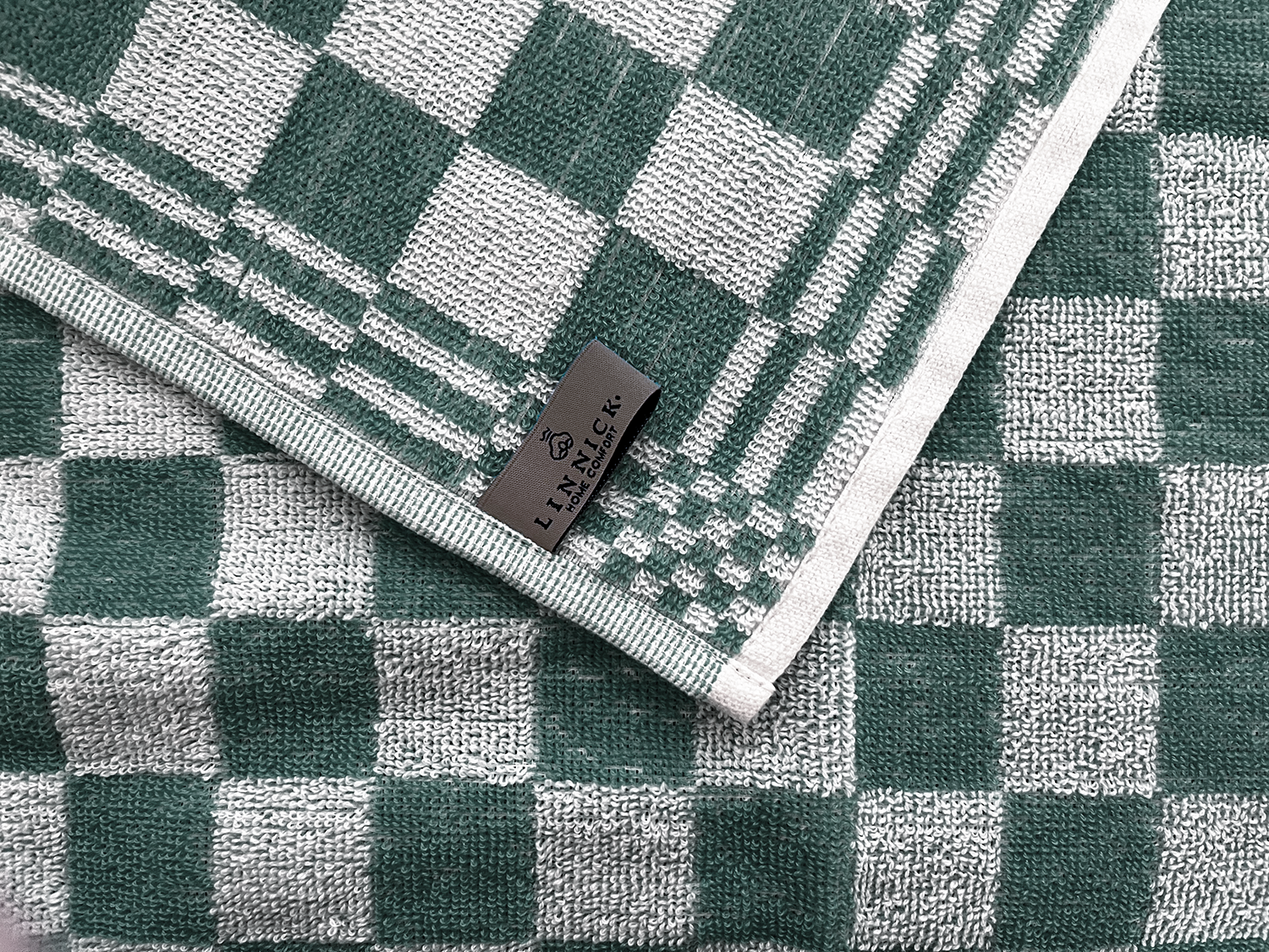LINNICK Keukendoekset Blok 50x50cm - donker groen - set van 10