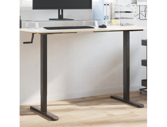 VIDAXL - Cadre de bureau debout noir (94-135)x60x(70-114) cm acier