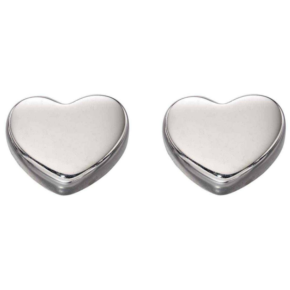 Boucle d'oreille coeur en Or blanc 375/1000
