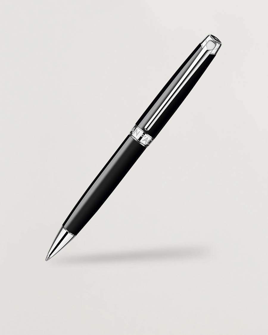 Caran d' Ache Léman Ballpoint Pen Ebony Black/Silver Plated