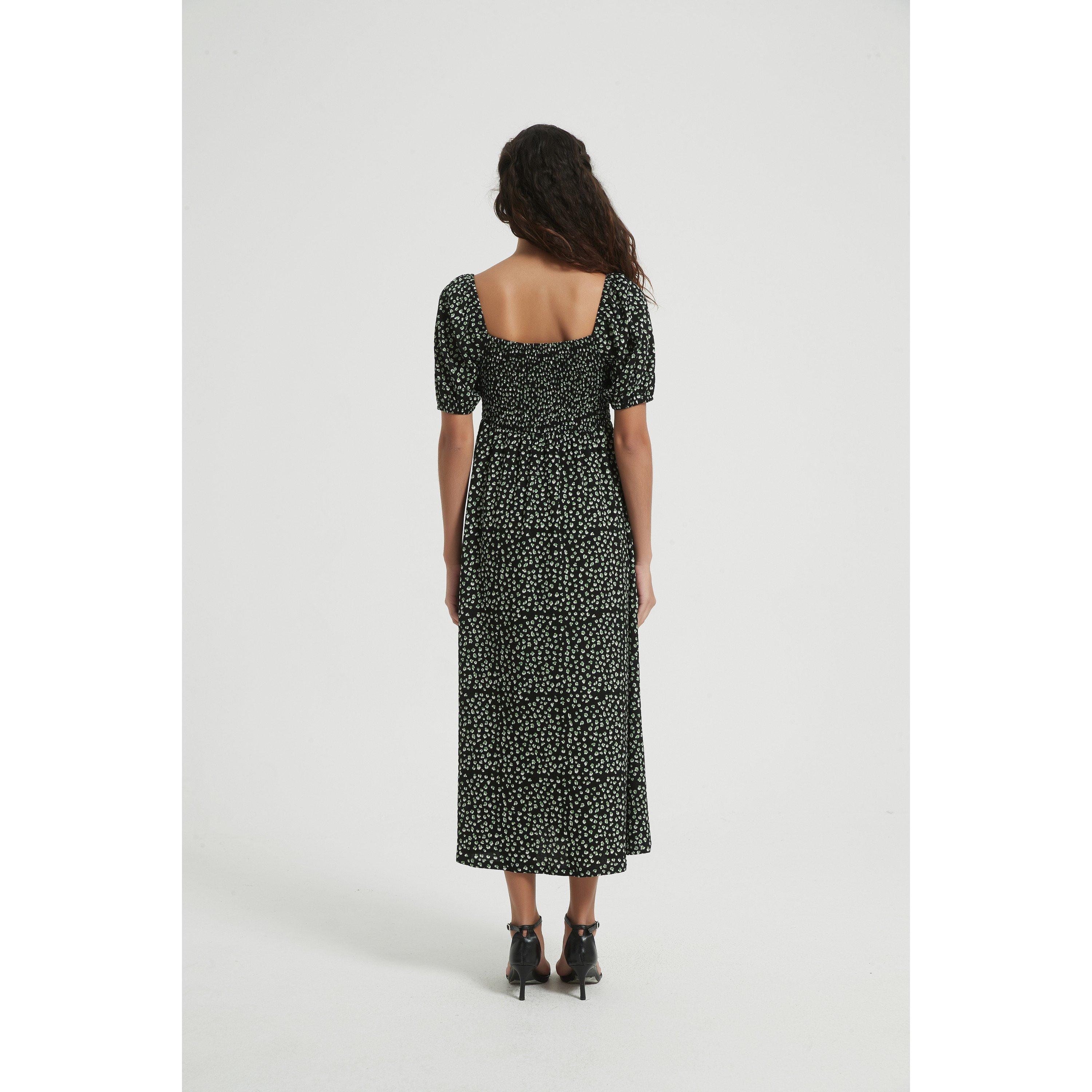 Be You Puff Puff Sleeve Midi Dress