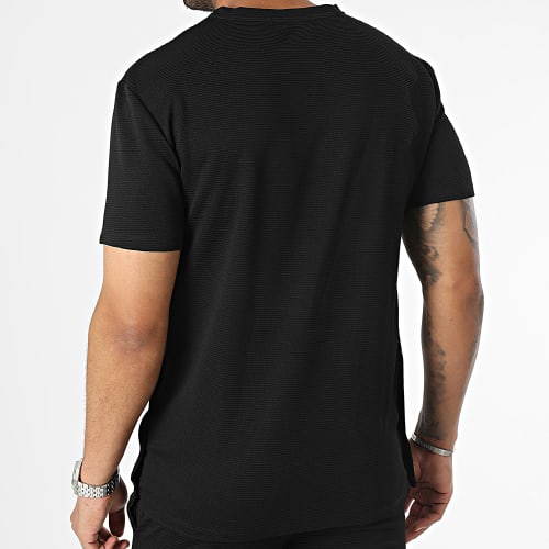Ensemble Tee Shirt Et Short Jogging Noir