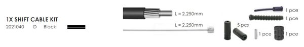 Kit Câbles et Gaine Elvedes 1x Shift Cable Kit Noir
