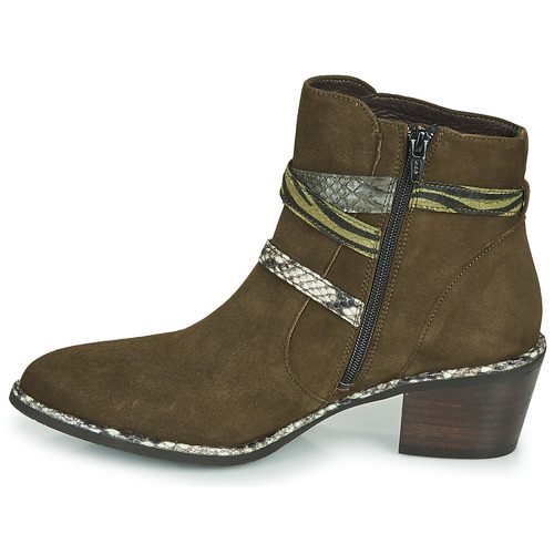Regard - NAPOLI V3 VELOURS MILITARE - Kaki