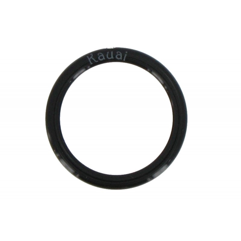 Bague Diamant Blanc Résine Noire et Argent
