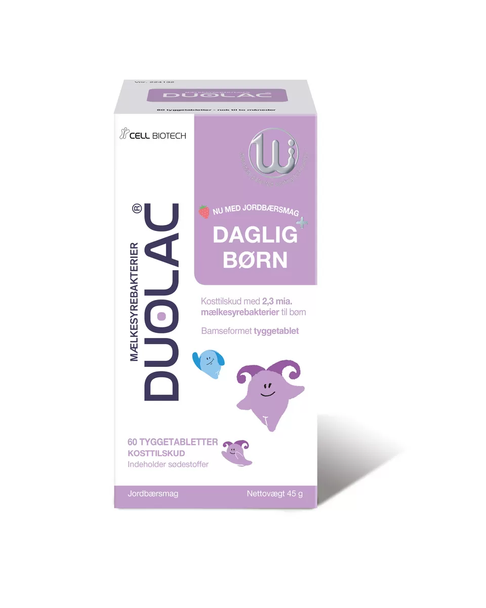 Duolac Daglig  Børn - 60 tyggetabl.