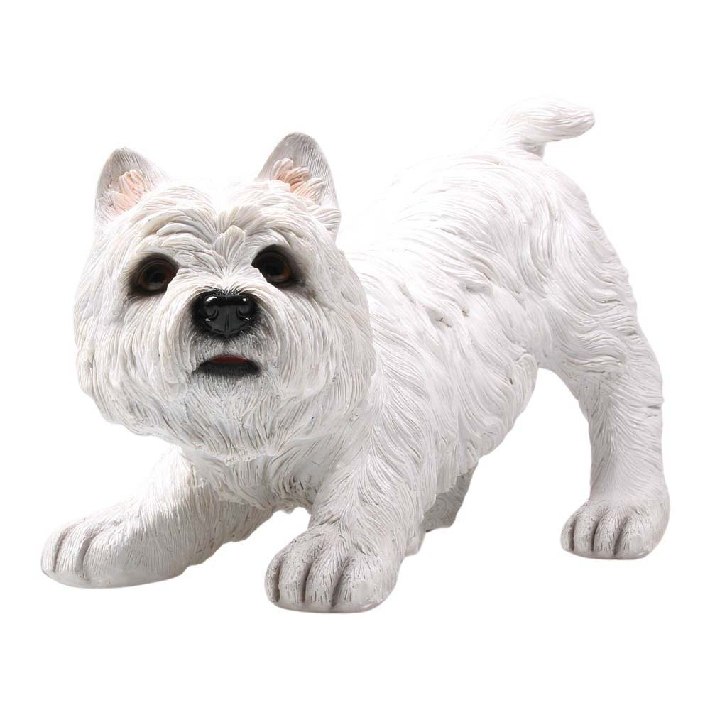 Chien west highland en résine 17 x 11 x 21 cm