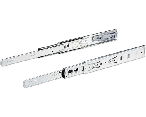 Ladegeleider, volledig uittrekbaar, 300 mm, met soft-close mechanisme, verchroomd, 9126918, 2 stuks