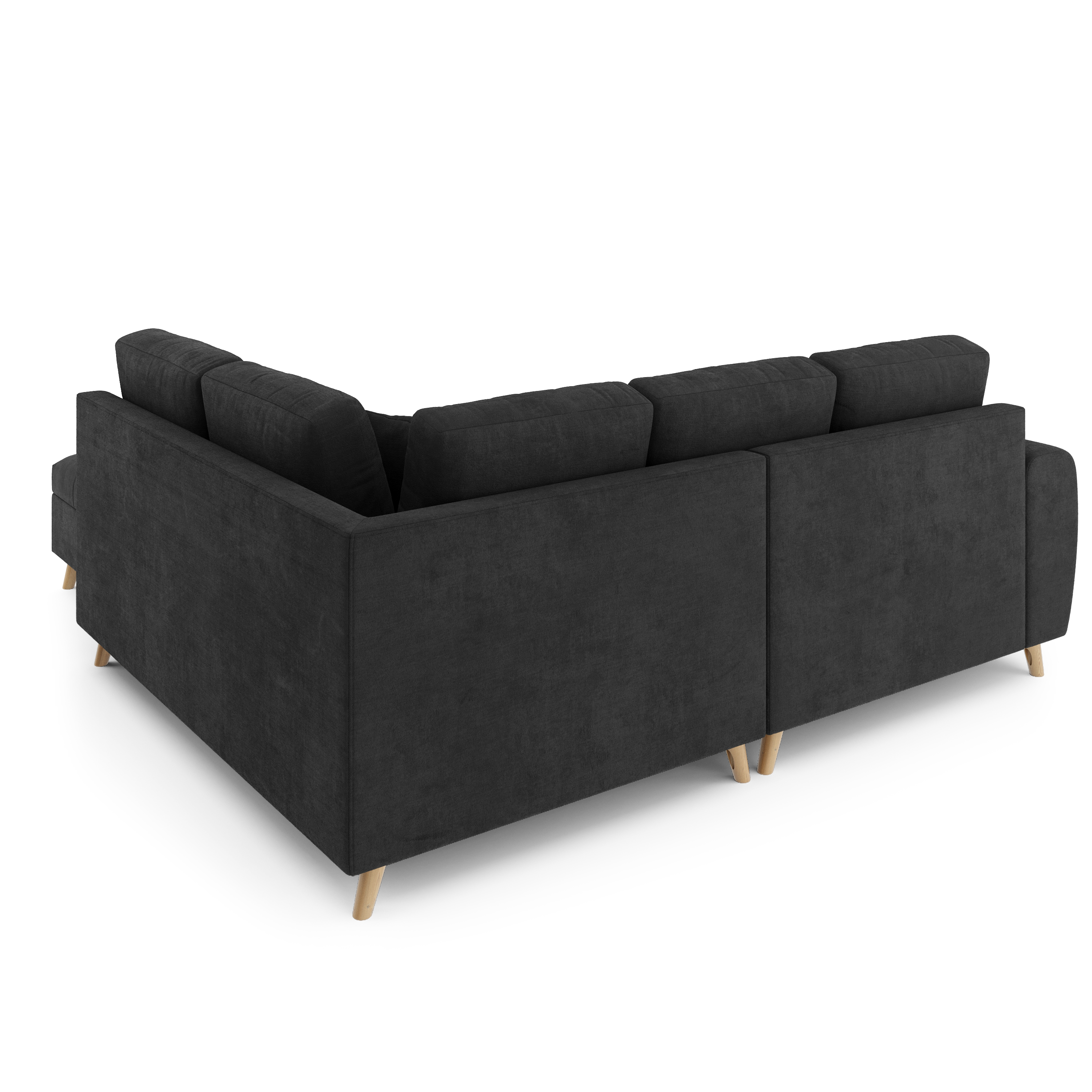 Ecksofa mit Ottomane ISLA rechts anthrazit