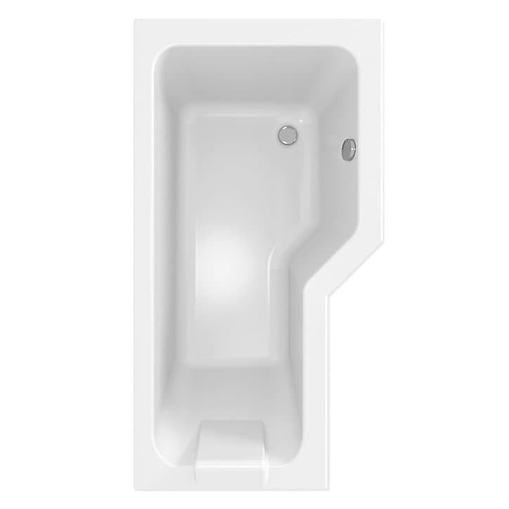 Baignoire asymétrique droite 170x90 cm en Toplax blanc Lexa+ Allibert