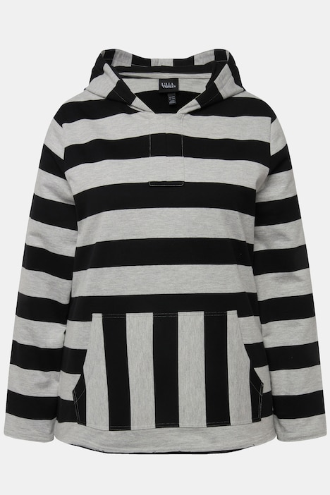 Hoodie, Streifen, Kängurutasche, Kapuze, Langarm