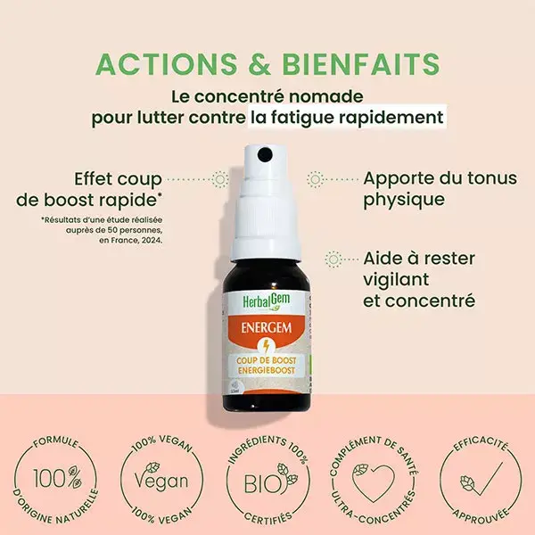 Herbalgem Energem Coup De Boost Spray Orgânico 15 ml