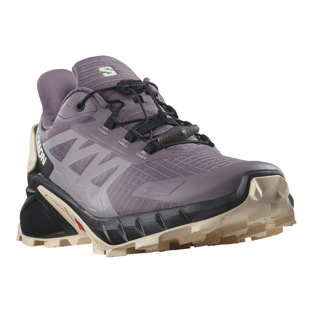 Salomon SUPERCROSS 4 - Chaussures trail Femme moonscape/black/tender peach