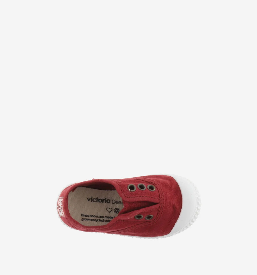1915 INGLESA TENNIS TOILE DREC® ÉLASTIQUE Baskets en toile avec élastique pour enfant ROJO