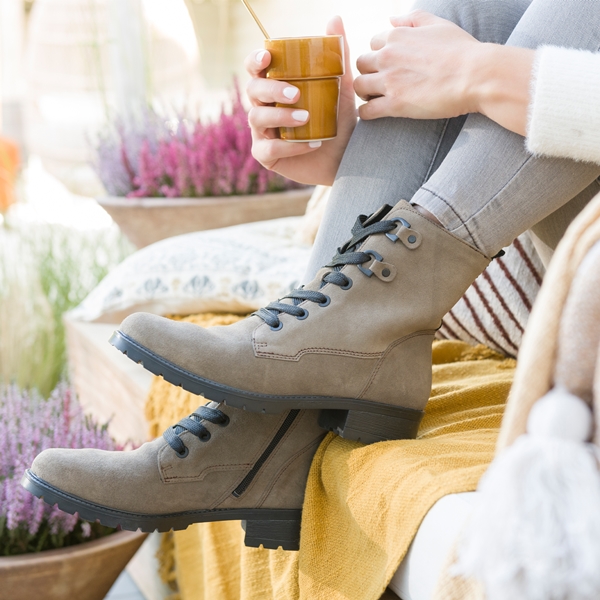 Hush Puppies suede dames veterboots