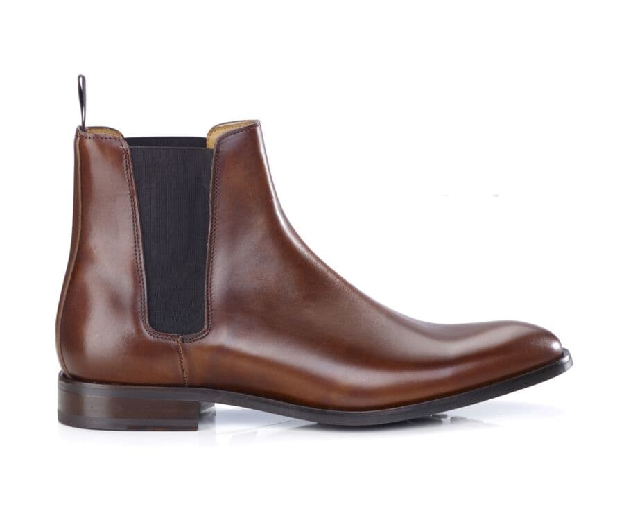 Chelsea boots semelle gomme homme Cognac patiné - TODDINGTON GOMME