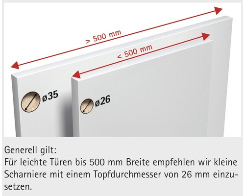 Groothoekscharnier Ø 35 mm, voor overhangende deuren, 1 stuk