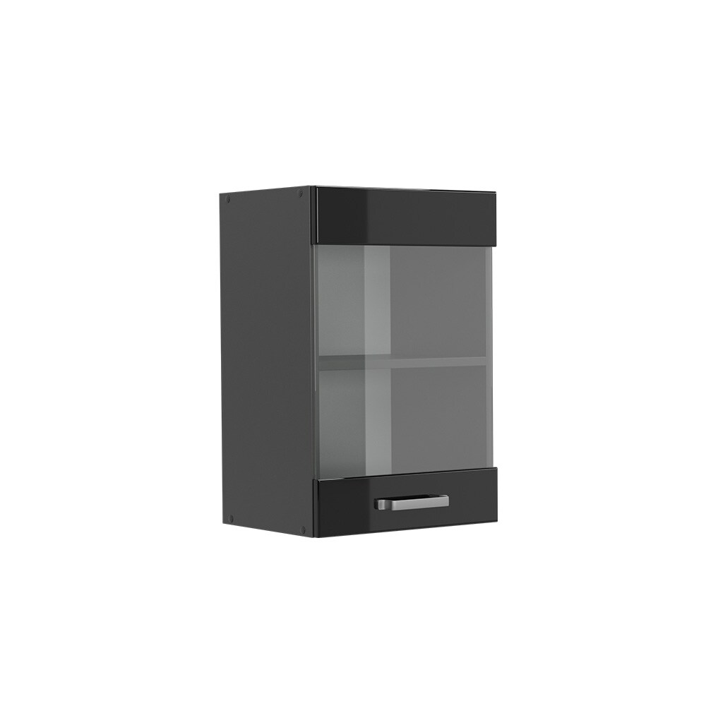 Vicco Glashängeschrank Küchenschrank R-Line Solid Anthrazit Schwarz 40 cm modern