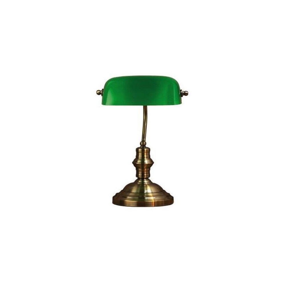BORDLAMPE MARKSLÖJD BANKERS OKSID/GRØNN 42CM