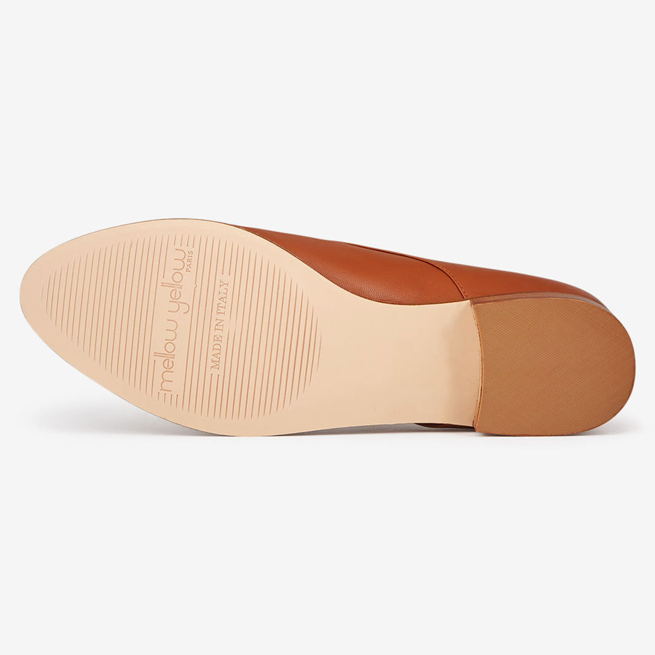 Mellow Yellow Derbies en Cuir Ficlau camel