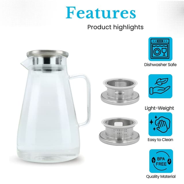 Karaffel Tekande Kaffekande 1,5 L (gennemsigtig)