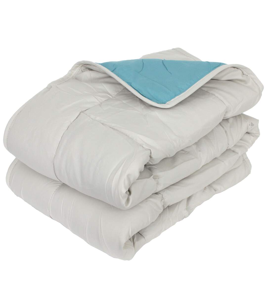 Couette été 140x200 cm COCOON BICOLORE Lac/Galet garnissage fibre polyester 200g/m2