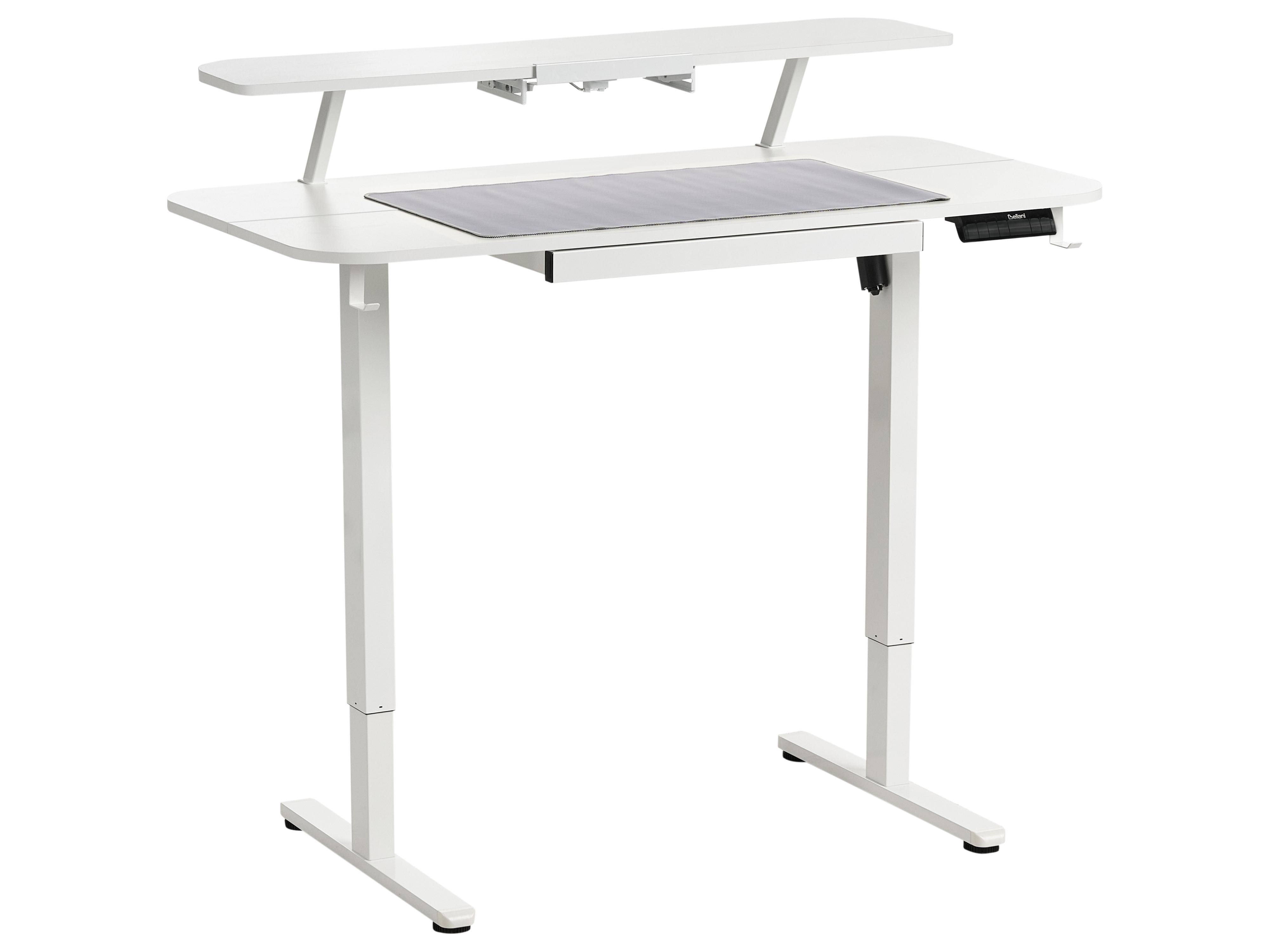 Elektrisch verstelbaar sta-bureau WILBANKS Wit 120 cm 60 cm met USB-poort