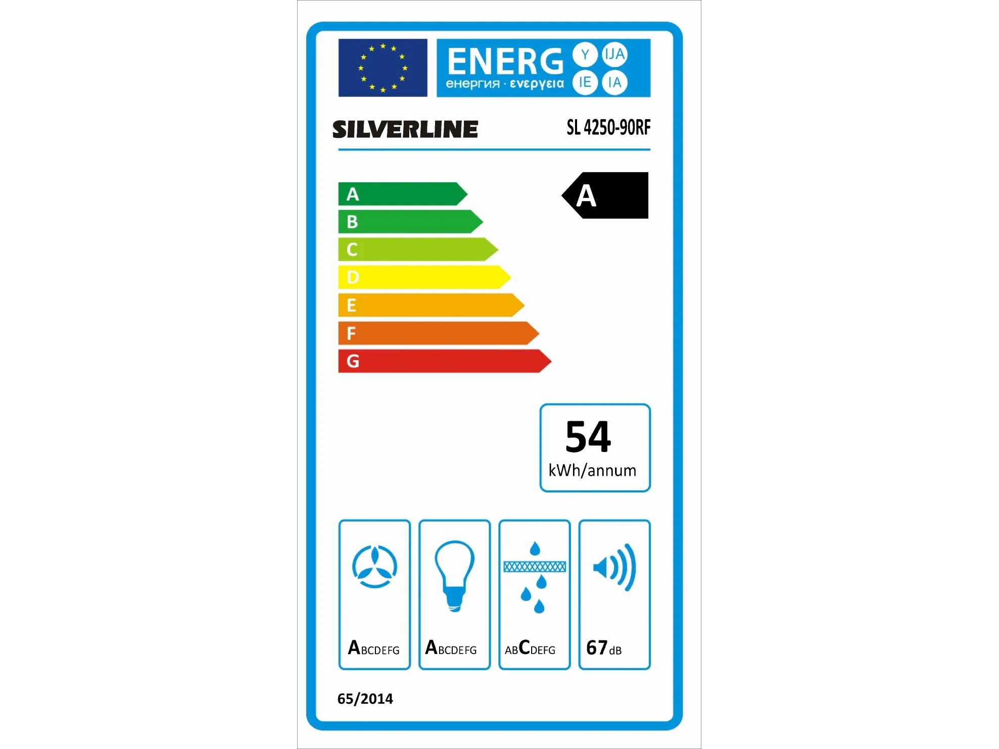 SILVERLINE Nordic Dark Ada SL 4250-90RF - Hætte - frithængende - bredde: 90 cm - dybde: 60 cm - udtrækning og recirkulation (-) - stål